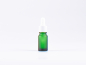 Preview: Grünglasflasche 10ml, mit Pipette weiss